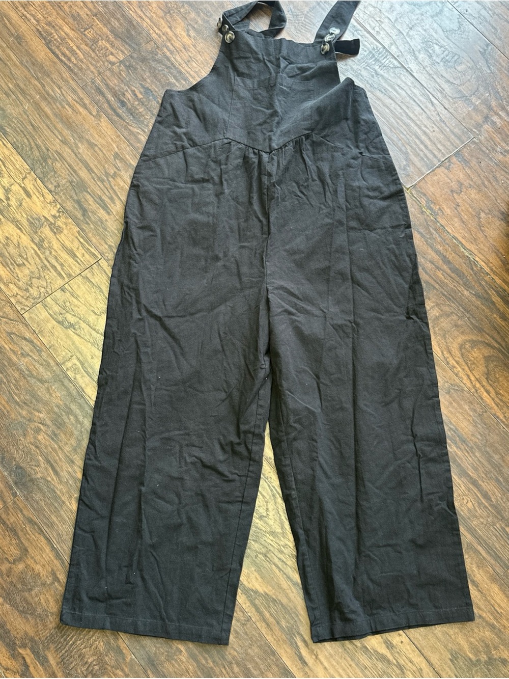 YesnoSpring/Summer  Solid Color Sleeveless Jumpsuit With Pockets, Black<<379>>>> - Picture 7 of 11